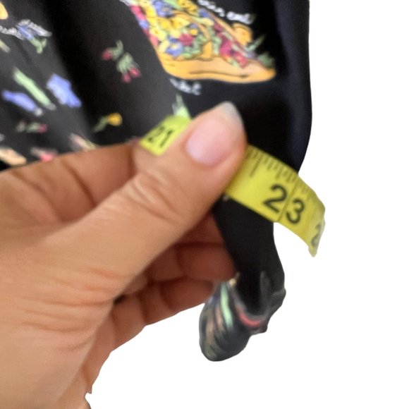 Vintage 90s Black Multicolor Garden Print Sleeveless Full Length Dress XL - Picture 6 of 7